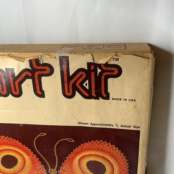 Vintage 1978 McCulla Crafts Inc, BUTTERFLY String Art Kit made in the USA - Picture 5 of 13